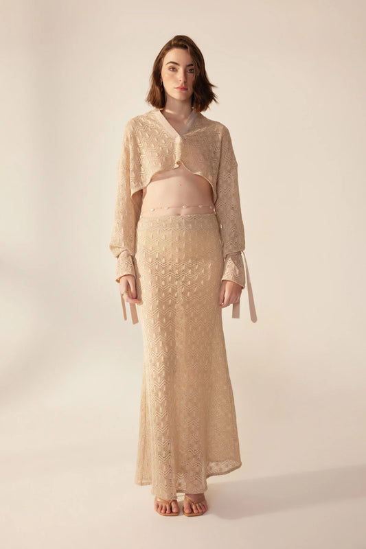 Crescent Line Dandelion Skirt – Ecru