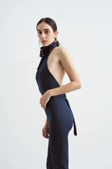 Crescent Line Delicate Pants in Blue