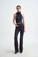 Crescent Line Delicate Pants in Blue