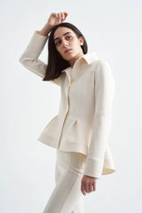 Crescent Line Elegance Jacket Cream