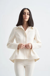 Crescent Line Elegance Jacket Cream