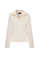 Crescent Line Elegance Jacket Cream