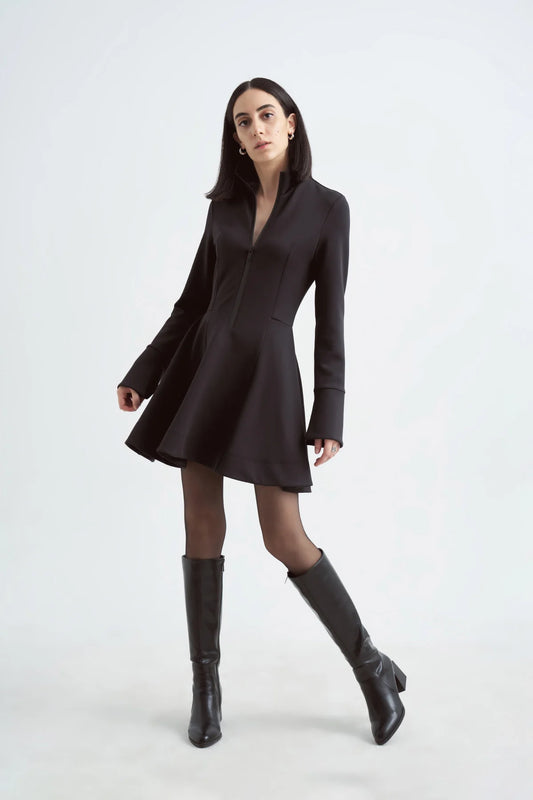 Siyah Crescent Line Glory Tunik Elbise