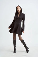 Siyah Crescent Line Glory Tunik Elbise