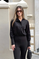 Crescent Line Grace Gömlek Siyah Body