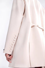 Crescent Line Halo Blazer Dress – STONE