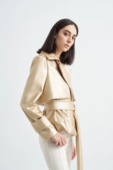 Crescent Line Imperial Trençkot Ceket - ALTIN