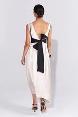 Crescent Line Luminate Pinafore Dress – IVORY