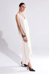 Crescent Line Luminate Pinafore Elbise – IVORY