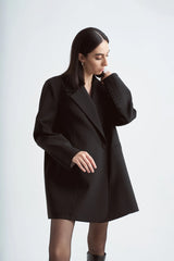 Crescent Line Majestic Blazer Dress – Black