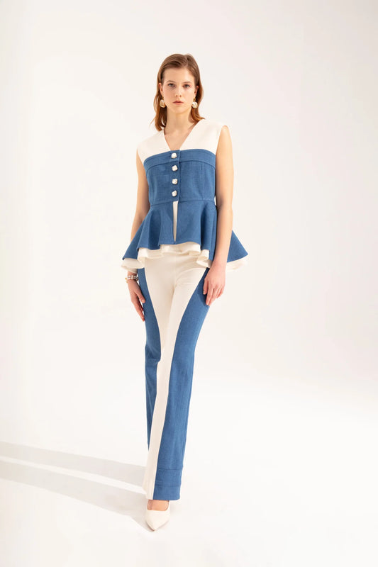 Crescent Line Marine Trousers Multicolor