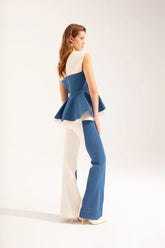 Crescent Line Marine Vest Bluz Multicolored