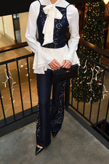 Crescent Line Northstar Belted Blouse – Navy