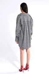 Crescent Line Pearlon Shirt Dress – PRINTED