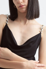 Crescent Line Queen Dress Black