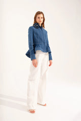 Crescent Line Sail Summer White Trousers – White