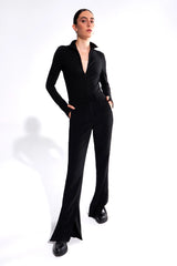 Crescent Line Shadow Bodysuit – BLACK