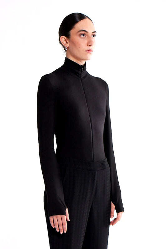 Crescent Line Shadow Bodysuit – BLACK