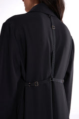 Crescent Line Tide Shirt Dress – BLACK