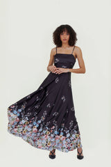 Eloshé Maxi Dress – Black Authentic Pattern with Straps DEDSSM101