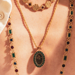 Maison Lygos Irene Enamel Necklace