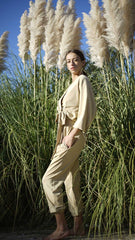 IAMLOVEIN Cream' Uttana Jacket & Shalwar Set