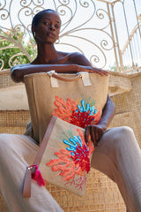 EYNACO Beach Bag Multi Coral-EYG111