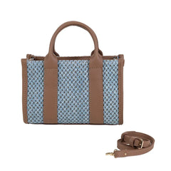 EYNACO CITY BAG MINI WICKER-BLUE