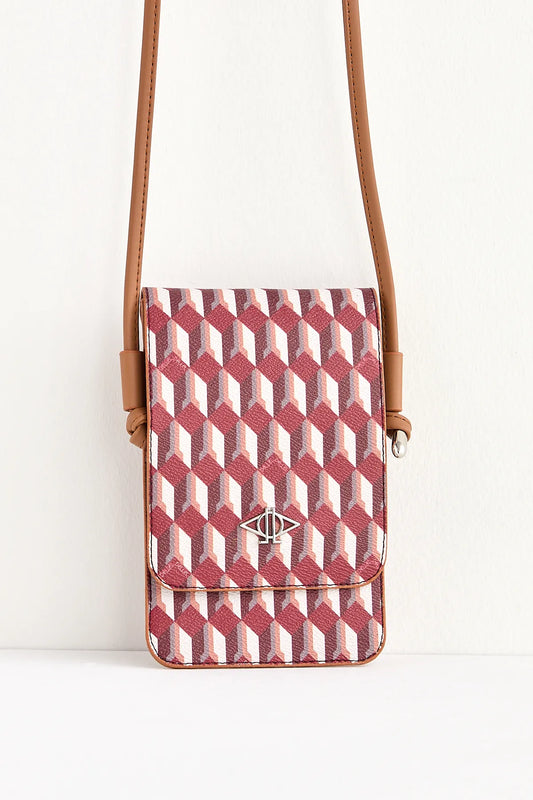 Dellel Burgundy Helion Phone Bag