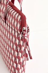 Dellel Burgundy Lunar Document Bag