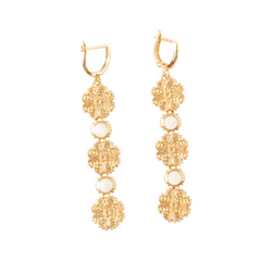 Maison Lygos Galla Placidia Round Enamel Earrings