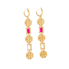 Maison Lygos Galla Placidia Rectangle Enamel Earrings