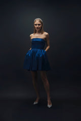 Esra Adıgüzel Cie – Strapless Dress with Lycra Taffeta Folding Detail