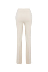 Crescent Line Elegant Cream Trousers