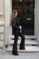 Crescent Line Elegance Trousers Black