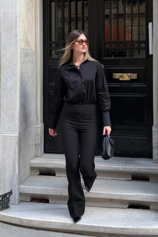 Crescent Line Elegance Trousers Black