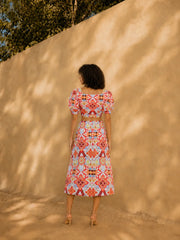 Eloshé Balloon Sleeve Crop Bluz ve Midi Etek MEDSSM101
