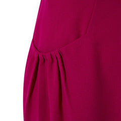Femponiq Puff Sleeved Crepe Jumpsuit (Magenta Pink)