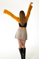 Handarte Los Angeles Hardal El Örgüsü Crop Top