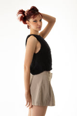 Handarte Los Angeles Siyah El Örgüsü Süveter