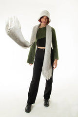 Handarte Los Angeles Gri El Örgüsü Atkı