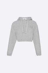Wear Three Points Gri Cropped Hoodie Gömlek