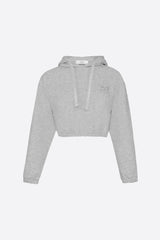 Wear Three Points Gri Cropped Hoodie