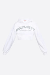 Wear Three Points White Simplicity Crop Sweatshirt