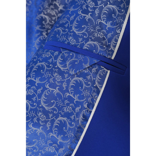 Asymmetric Double Breasted Tailored Blazer (Blue)