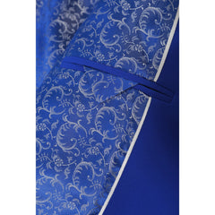 Asymmetric Double Breasted Tailored Blazer (Blue)