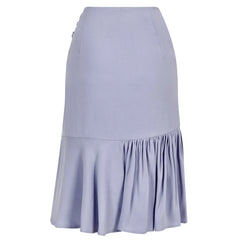 Rushed Asymmetrical Skirt (Cloud Blue)