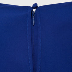 Bow Tie Neck Cape Sleeve Maxi Dress (Midnight Blue)