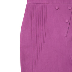 Femponiq Double Breasted Shawl Lapel Jumpsuit (Purple Orchid)