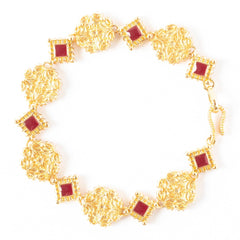 Maison Lygos Galla Placidia Square Enamel Bracelet